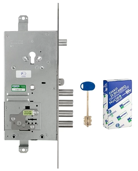 Фото Замок врезной двухсистемный 54.J936M-D MyKey (правый), перекод. с торца, кл. 60 мм, без накл.