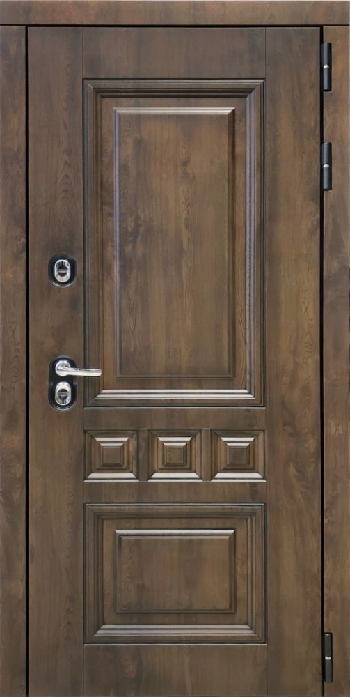 Входная дверь ДвериПРО Аура Алиса (16мм, ПВХ софт грей, зеркало) DPRO195332 внешняя сторона